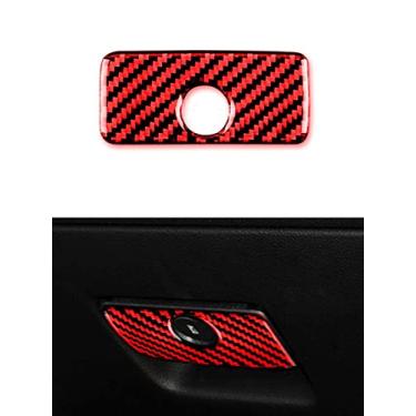 Imagem de JEZOE Adesivos de fibra de carbono vermelho acessórios decorativos interiores do carro, para Chevrolet Camaro 2010 2011 2012 2013 2014 2015 estilo do carro