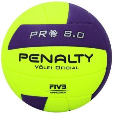 Imagem de Bola De Vôlei Penalty 8.0 Pro Ix - Verde Limão+Azul