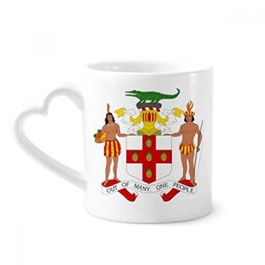 Imagem de Caneca com emblema nacional da América do Norte da Jamaica caneca de café cerâmica copo de coração de vidro