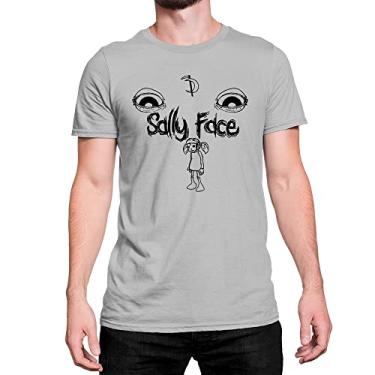 Imagem de Camiseta T-Shirt Horror Face Terror Sally Game Algodão Cor:Cinza;Tamanho:G