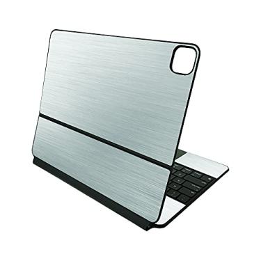 Imagem de Película MightySkins compatível com o teclado Apple Magic para iPad Pro 12,9 polegadas (5ª geração) – Aço frio | Capa protetora, durável e exclusiva de vinil | Fácil de aplicar | Feito nos EUA