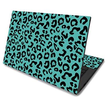 Imagem de MightySkins Skin para Asus Chromebook C425 14" (2019) - Leopardo azul-petróleo | Capa protetora, durável e exclusiva de vinil | Fácil de aplicar, remover e mudar estilos | Feito nos EUA
