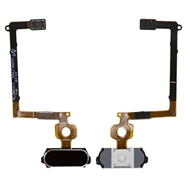 Imagem de Peças de reparo de cabo flexível compatíveis com Samsung G920F Galaxy S6 (botão de menu, preto, com plástico, com componentes)