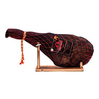 Imagem de Jamon Serrano Espanhol Presunto Cru 24M 6.5k Kit c/ Suporte e Faca