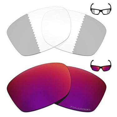 Imagem de 2 pares de lentes de reposição Mryok+ para óculos de sol Oakley Jupiter Squared – Cinza Eclipse fotocromático/Midnight Sun