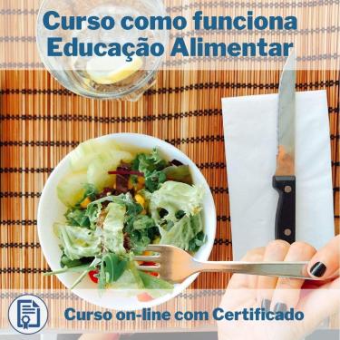Imagem de Curso Online em videoaula de como funciona Educação Alimentar com Certificado + 2 brindes
