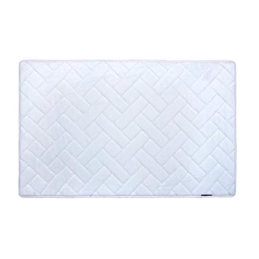 Imagem de FABBRICA HOME Tapete com detalhes de espuma viscoelástica em espinha de peixe - azul celeste