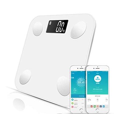 Imagem de balança de peso bluetooth profissional peso do chão balança antiderrapante do banheiro display com luz de fundo inteligente balança digital peso corporal balança de gordura durável
