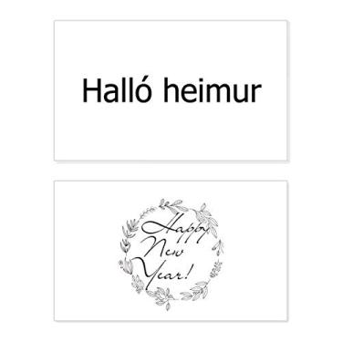Imagem de Cartão de felicitações Icelandic New Year Festival da Hello World mensagem de abençoar presente