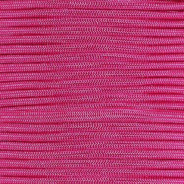 Imagem de Corda de paraquedas de cor sólida com força de tração de 250 kg com cabo de paraquedas de núcleo removível de 7 fios torcido interno em 10, 25, 50 e 100 pés de comprimento, Neon Pink, 50 Feet