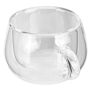 Imagem de Caneca de café, copo de vidro transparente de 150 ml com alça para cozinha doméstica, aniversário para cafés, hotéis, salas de chá, restaurantes