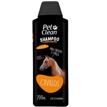 Imagem de Shampoo 700ml Pet Clean Cavalos E Cabelos + Brilho E Força