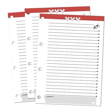 Imagem de Refil de Folhas para Fichário Universitário com 96 folhas Decoradas - Mickey e Minnie