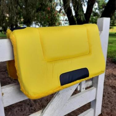 Imagem de Manta Para Sela De Cavalo Baixeiro para Arreio Reforçado (Amarela)