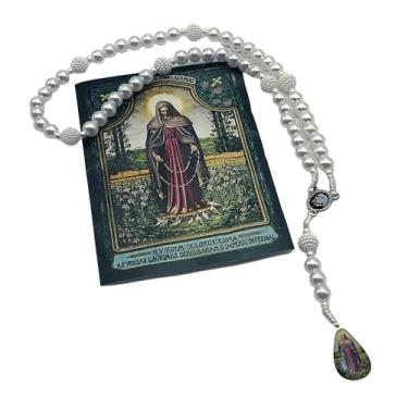 Imagem de Terço Nossa Senhora das Lágrimas 8 mm com Folheto de Oração