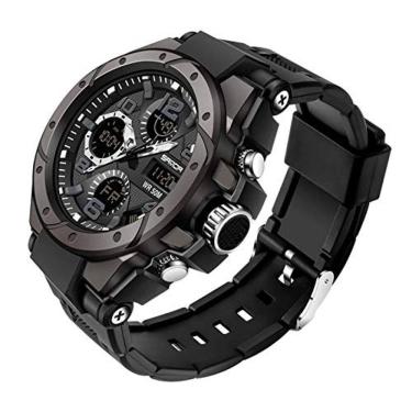 Imagem de Relógios militares masculinos de tela dupla, digitais multif