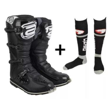 Imagem de Bota Asw Preto Importado Trilha Off Road Motocross