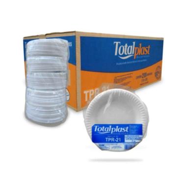 Imagem de Prato Descartavel De Isopor (21 Cm.)  Com 20 Unidades