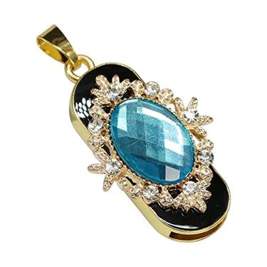 Imagem de Colar de flores de 64 GB modelo unidade USB Flash Drives Flash Drive Pen Drive USB 2.0 Flash Drive U Disk Drive USB Stick Pen Drive (azul claro)