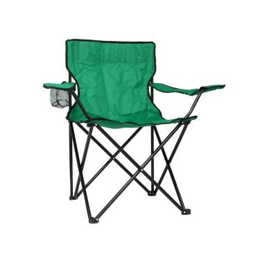 Imagem de Cadeira Camping Dobrável Resistente Porta Copos com Apoio Importway Verde