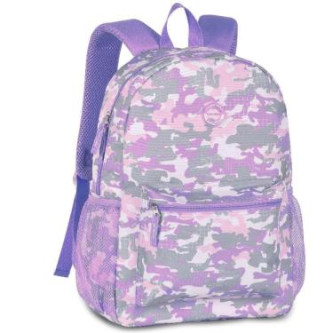 Imagem de Mochila de Costas Casual Espaçosa Camuflada Roxo Clio