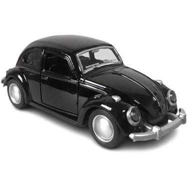 Imagem de Power Toys TECH - Miniatura Fuscão Fusquinha : Carrinho de Ferro com Portas que Abrem e Pneus de Borracha Cor preto