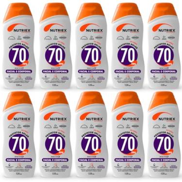 Imagem de Kit 10 Protetor Solar Soldador Fps 70 Facial Nutriex 120ml