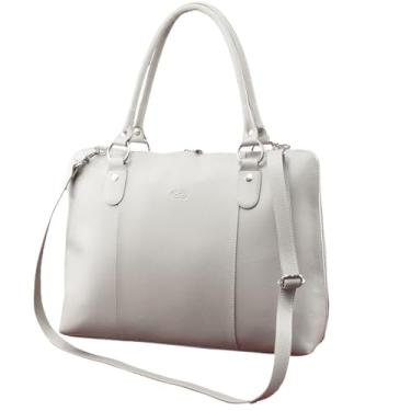 Imagem de Bolsa Feminina Executiva Jasmim em Couro Galvani (Bone)