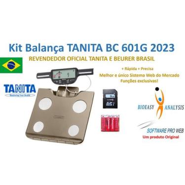 Imagem de Balança De Bioimpedancia Tanita Tetrapolar Bc601g 2024 + 3 Anos Softwa
