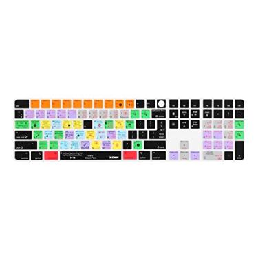 Imagem de XSKN Ableton Live Shortcuts Versão UE/Reino Unido EUA Capa de silicone para Apple 2021 iMac Magic Keyboard com Touch ID e teclado numérico A2520 NÃO é compatível com A3119