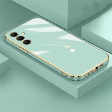 Imagem de Capinha para samsung galaxy a14 a15 a05 a04 a04e a04s a05s a24 a25 a34 a54 a52 a13 a32 a23 chapeamento de luxo capa de telefone de silicone macio, verde, para a33