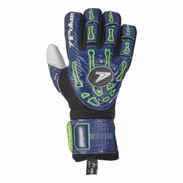 Imagem de Poker, Luva De Goleiro Poker Futebol De Campo Profissional Hug Flex 4 Cor:Azul;Tamanho:10;Gênero:Masculino