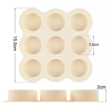 Imagem de Molde de bolo Simple Perfect Mini Alfajores de silicone com 9 cavidades