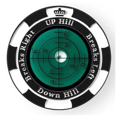 Imagem de SlopeMaster ProGreen Reader – Marcador de bola de clipe de chapéu de golfe com auxílio de leitura verde de alta precisão acessórios de golfe para homens e mulheres (ficha de pôquer, preto e verde escuro)