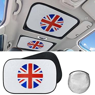 Imagem de Protetor solar interior de teto solar de carro com raios UV compatível com acessórios Mini Cooper R56/F56/F54/R55/F55/R60-Vermelho