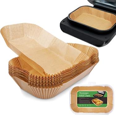 Imagem de Forro Ninja Smart XL Air Fryer – 120 peças de papel manteiga descartável retangular para acessórios Ninja Foodi Air Fryer