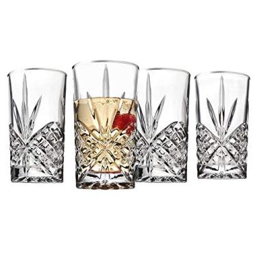 Imagem de Godinger Highball Glasses Tall Beverage Glass - Platinum Rim, Dublin, Set of 4