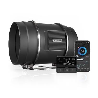 Imagem de AC Infinity CLOUDLINE PRO T8, Ventilador de duto em linha silencioso de 20 cm com controlador VPD de temperatura e umidade, controle por aplicativo Wi-Fi integrado - Ventilador de exaustão para