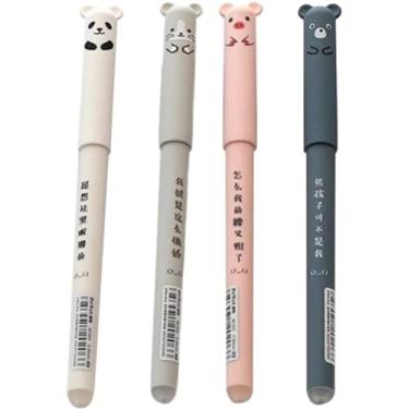 Imagem de Katartizo 4 peças de materiais escolares fofos, coisas legais, canetas de gel apagáveis, apagáveis, fáceis de esfregar, canetas esferográficas fofas, canetas de tinta de gel
