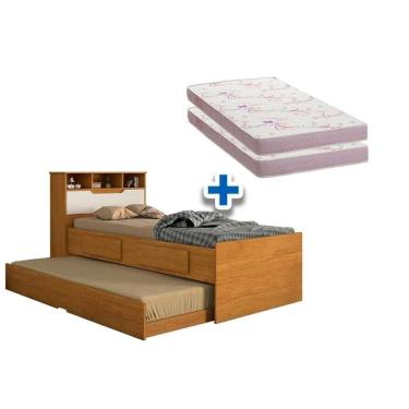 Imagem de Colchão Solteiro Physical Ortobom (2un) + Bicama Ravena Cinamomo/Off White