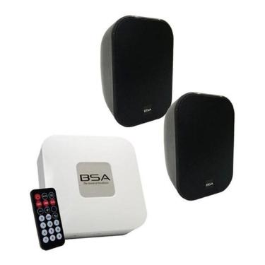 Imagem de Caixa De Som Residencial Kit Fácil Aw4-B Com Amplificador
