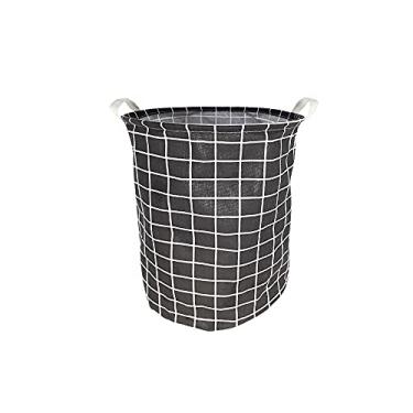 Imagem de Cesto Organizador Dobrável Redondo Sustentação 37x43 Preto