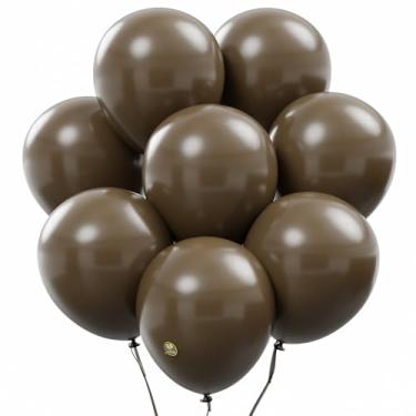 Imagem de Balões biodegradáveis AFTERLOON Chocolate ao leite marrom 30,5 cm pacote com 24, cor sólida engrossada extra forte látex hélio flutuante, multicolorido colorido a granel baloon globos para decoração de festas infantis