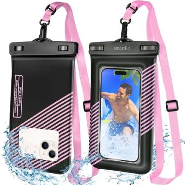Imagem de smartlle Bolsa flutuante à prova d'água, capa protetora de água para celular IPX8, 1 peça com cordão de pescoço ajustável, para iPhone 15 14 13 Pro Max 12 11, para Galaxy S24 S23 Ultra 7 polegadas,