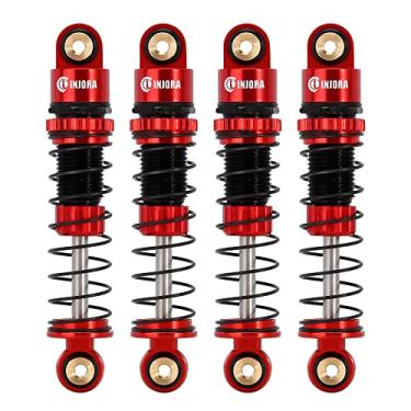 Imagem de INJORA 39mm Shocks- Aluminum Threaded Shock Absorber Oil Damper for SCX24 Gladiator C10 JLU Deadbolt B17 Axial 1/24 RC Crawler Car Upgrade Parts(Red＆Black)