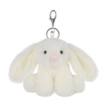 Imagem de Apricot Lamb Cute Toys Coelho de pelúcia macio para crianças, bolsa, mochila, bolsa (4,7 polegadas), Creme