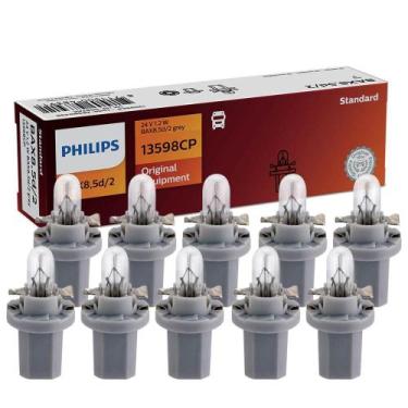 Imagem de Kit 10 Lâmpada Philips Base Plastica 1,2w 24v Cinza Painel