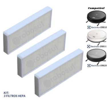 Imagem de Kit Filtros Hepa Para Robô Aspirador Electrolux ERB10 ERB11 ERB20 - RO