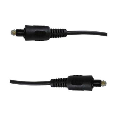 Imagem de Cabo Óptico Digital Fibra Ótica 1+1 Toslink Preto - 2 Mts - MXT