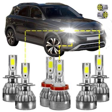 Imagem de Kit Ultra Led Volkswagen TCross 2018 a 2023 20000lm 6500k - V10, Branc